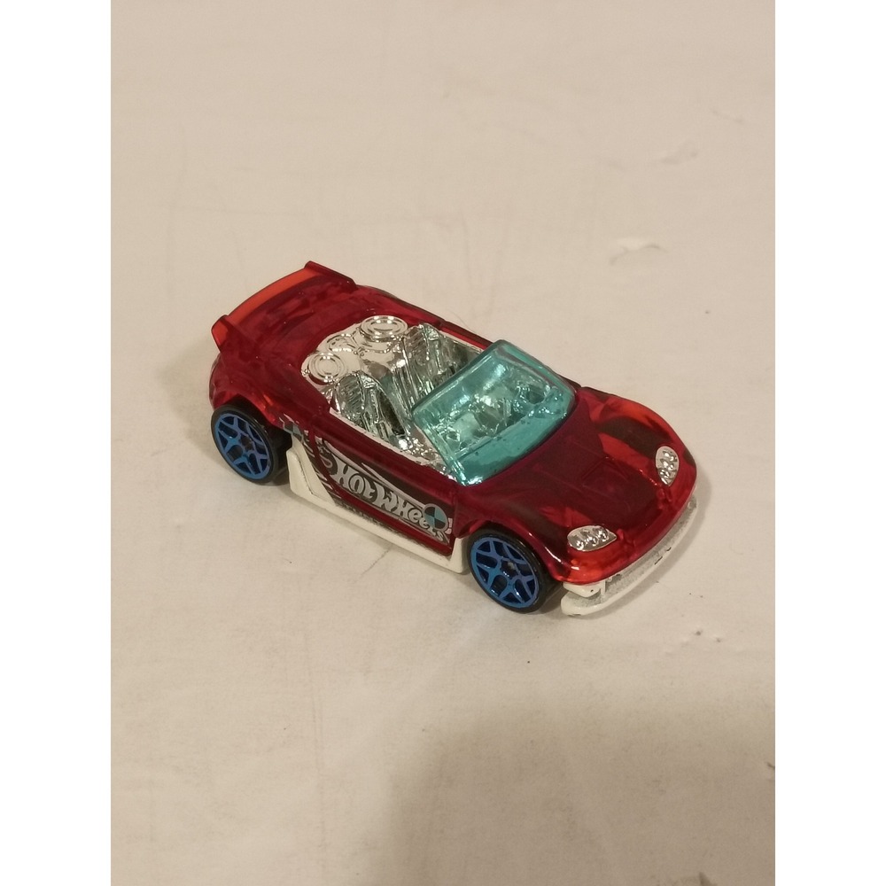 Hot Wheels Trail-Tune Stunt Team Translucent Red White Base Diecast Car K34